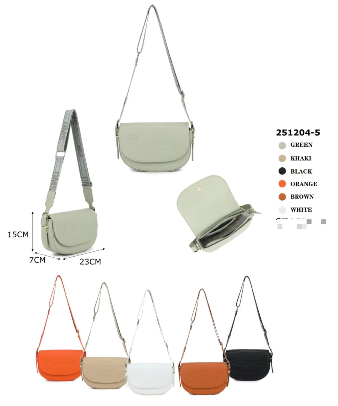 Curved everyday crossbody, 251204-5, actual stock product