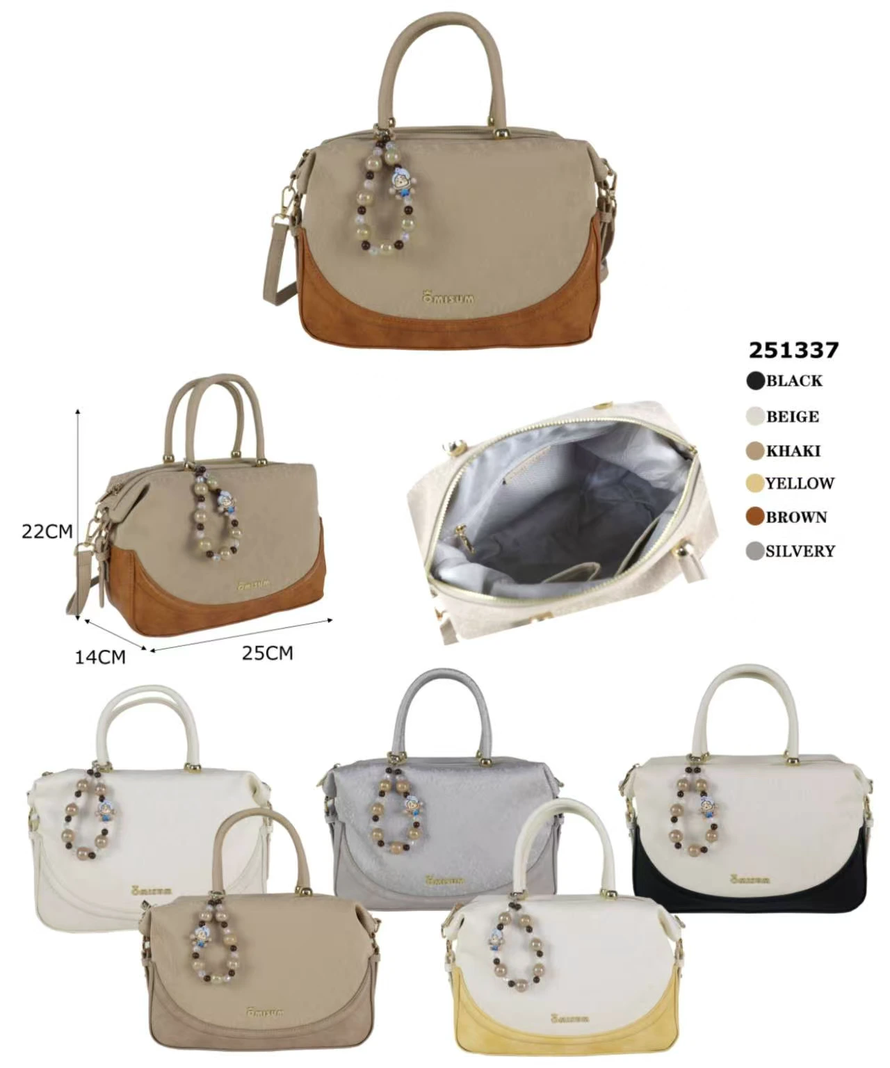 Rounded top-handle bag, 251337, actual stock product