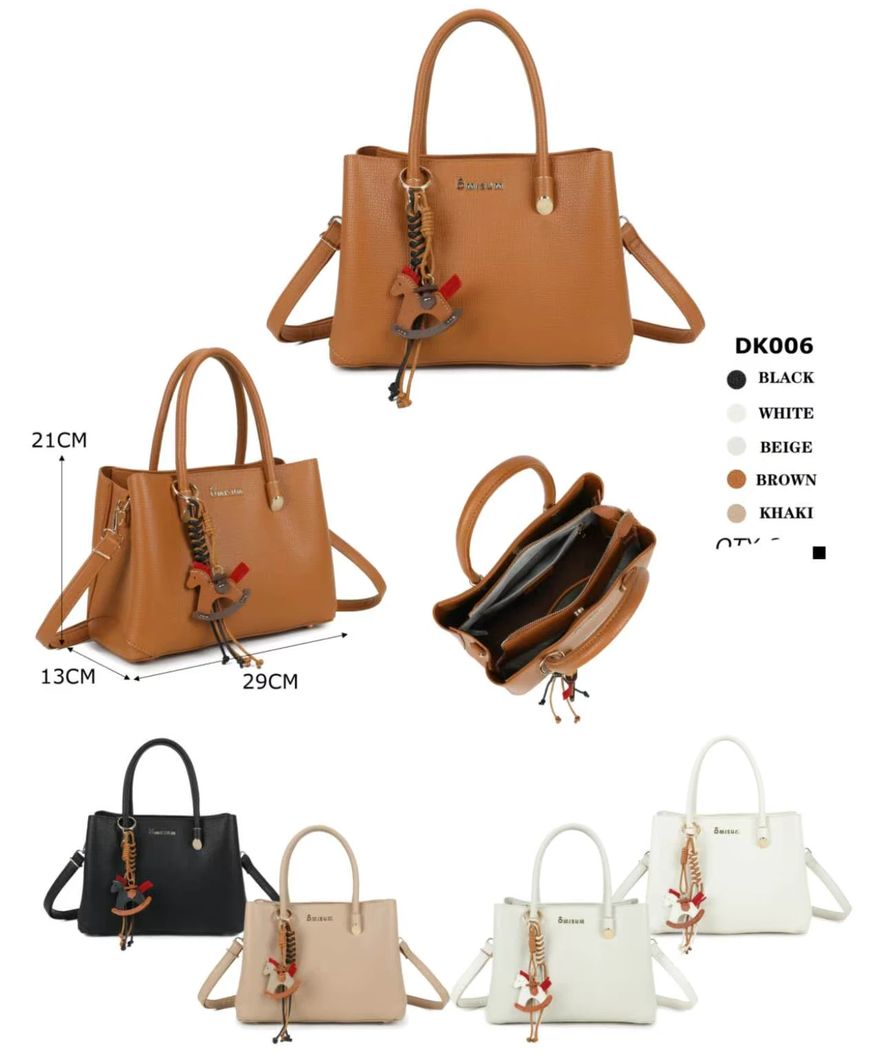 Structured everyday handbag, DK006, actual stock product