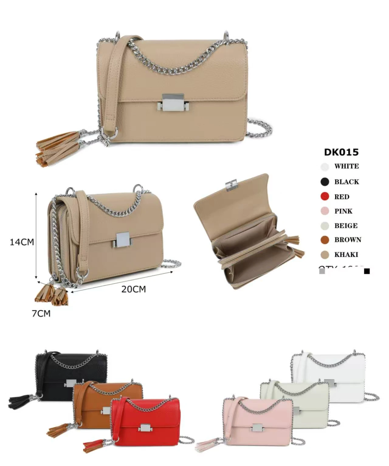 Compact chain crossbody, DK015, actual stock product