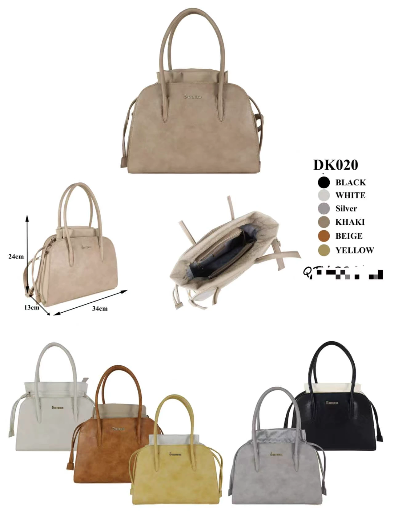 Rounded dome satchel, DK020, actual stock product